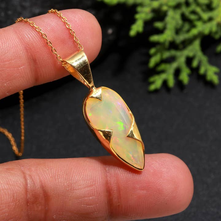 Ethiopian Opal Faceted pendent for wholesale by K D Jewels
