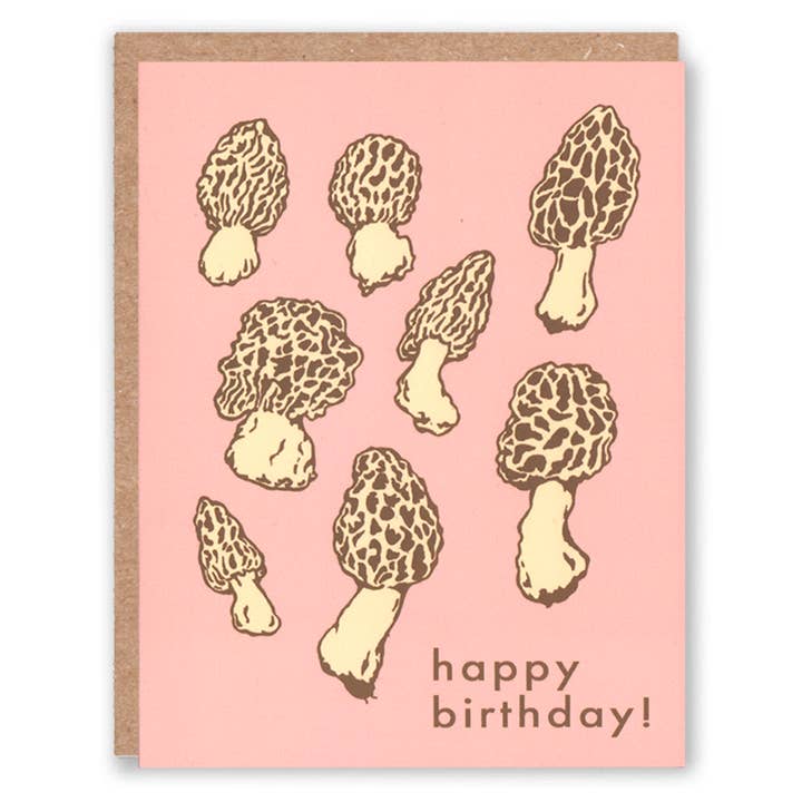 Morels Birthday Card for wholesale by Sarah Landwehr