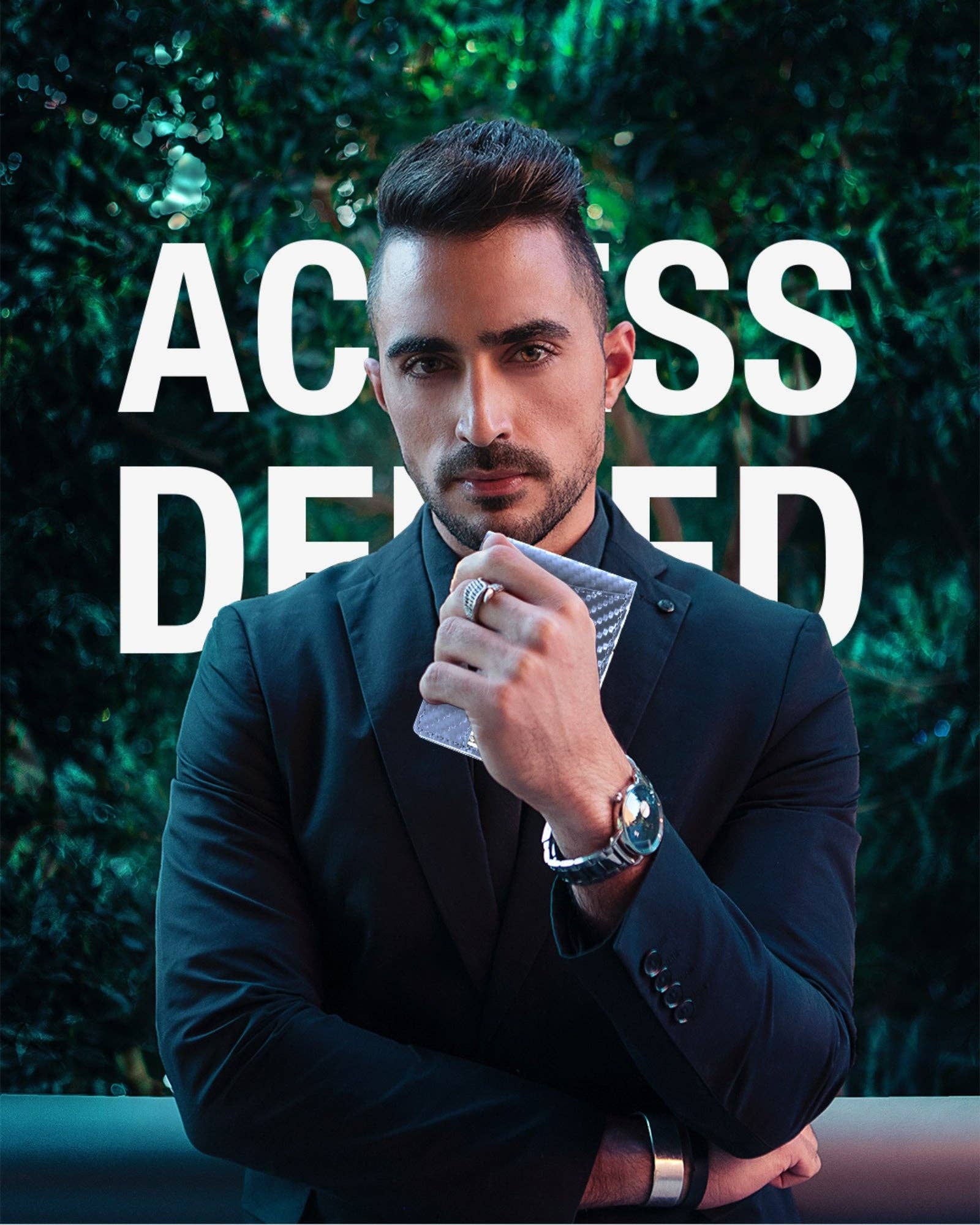 Access Denied Accessories - Vente Portefeuille – homme - Portefeuilles Bifold pour Hommes Portefeuille Mince en Cuir RFID avec Sangle de Tirage22