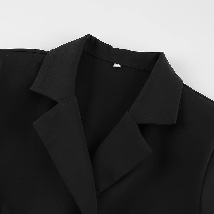 Black V-neck Blazer Dress for wholesale on Faire18