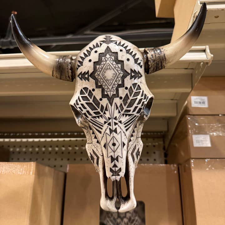 Broads Market - Wholesale Wall Accent - Mandala Aztec Cowskull
