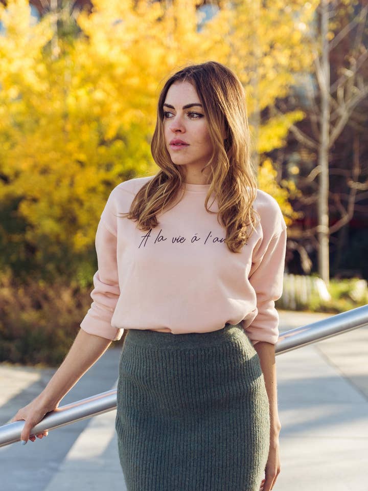 French-York - Wholesale Grafisch sweatshirt - Dames - Trui A la vie à l'amour wom (heren)7