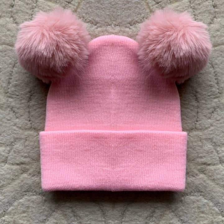 Himmelberg Baby – wholesale Mössa - Barn – Pom Pom Baby/Barn Rosa Mössa Hatt, 0 till 8 år