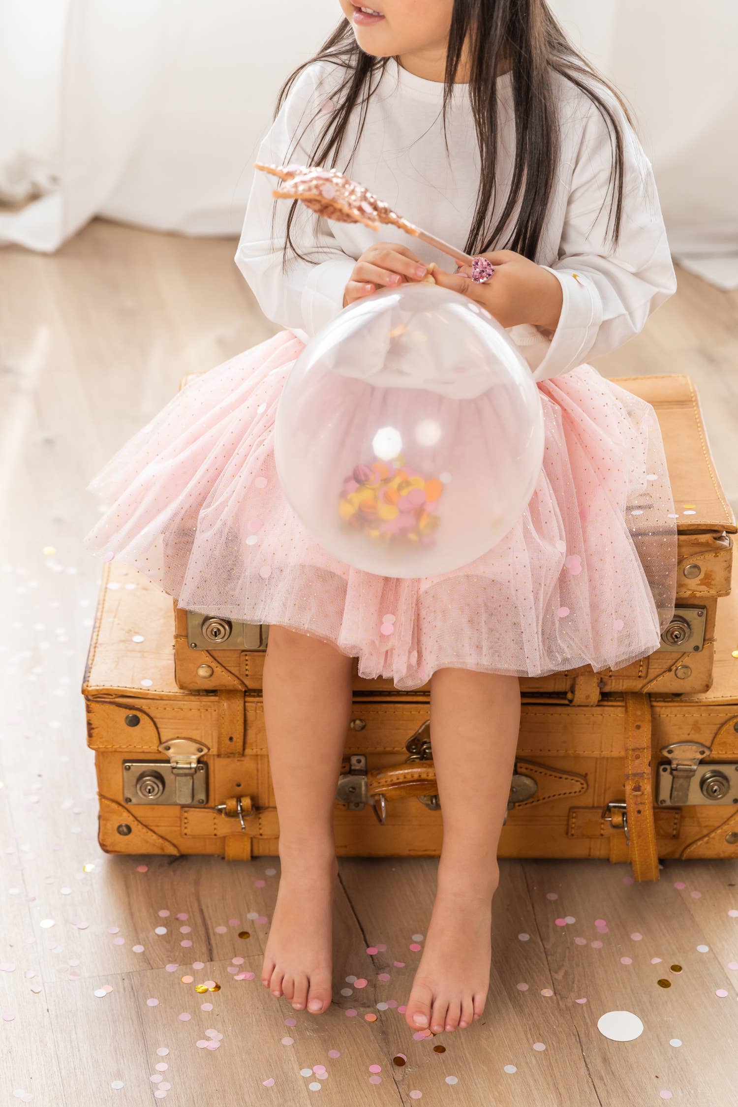 Luciole et Petit Pois - Wholesale Tutu - Kids - Tutu skirt - Pink with gold polka dots2