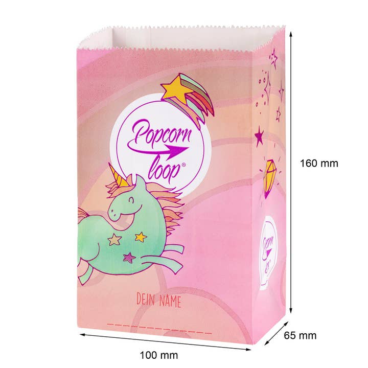 Popcornloop – wholesale Popcorn – Unicorn Popcorn Bags S | 50 pcs