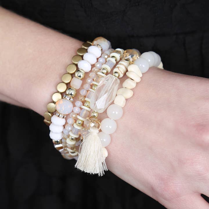 MYS Wholesale Inc - Wholesale Beaded Bracelet - Boho Charm Tassel Bracelet26