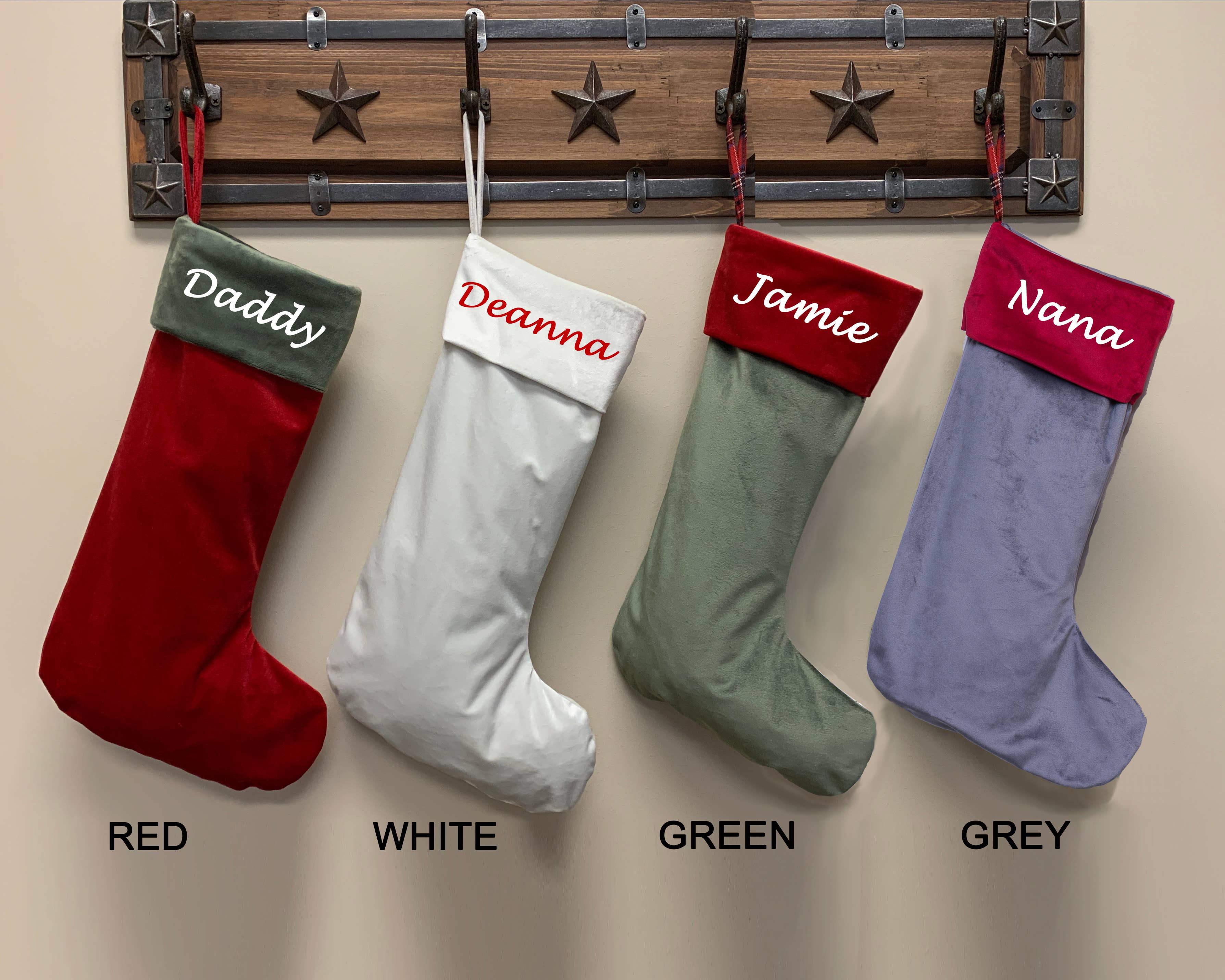 DallasTextile - Vente Collants festifs - Bas de Noël en velours personnalisable avec manchette en velours2