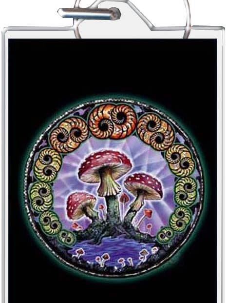 KEYCHAIN - MUSHROOM 2000 - MIKE DUBOIS for wholesale by Scorpio Posters