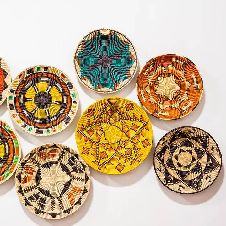 Waasiwolves - Wholesale Decorative plate/dish/bowl - Package of 12 Tribal Style Baskets1