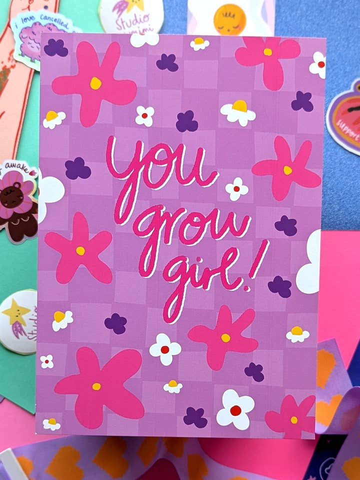 You Grow Girl A5 Print for wholesale by Studio Kumimi