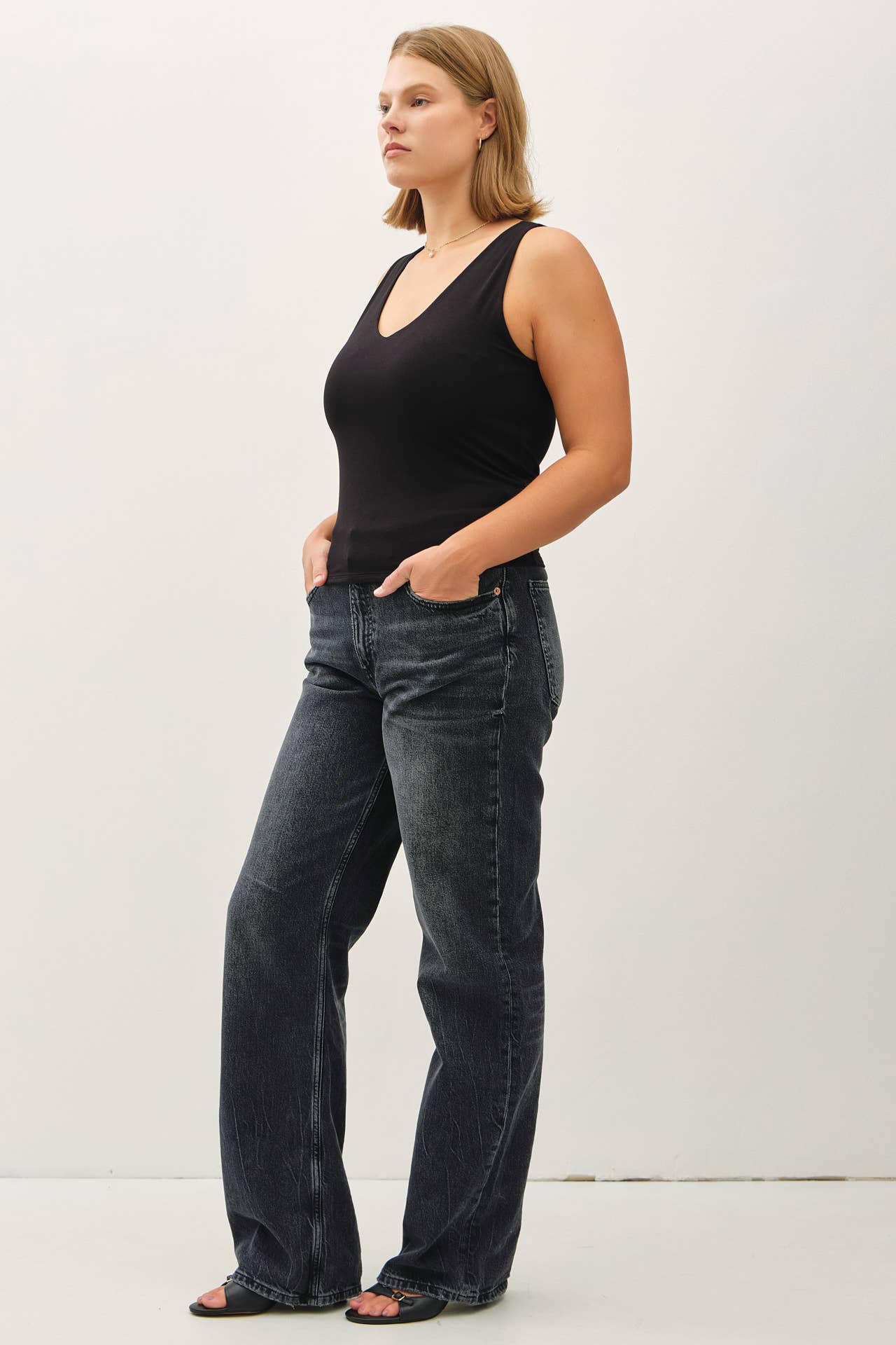 Be Cool - Wholesale Tank Top - Women's - PLUS [SOFT CORE] BASIC V-NECK F AND B TANK 14