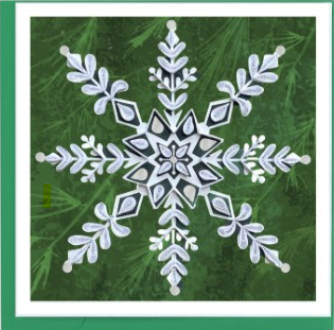 Quilling Card - Wholesale Season's Greetings Card - Quilled Snowflake on Pine Greeting Card0