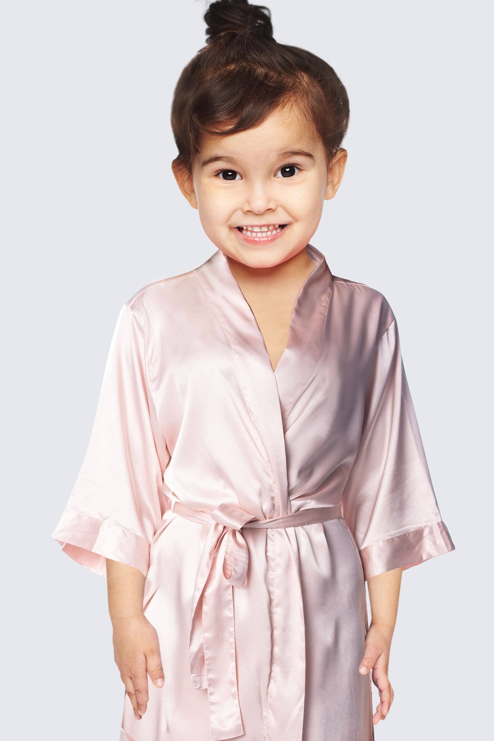 GiftsbyPR - Vente Peignoir – femme - Peignoirs en satin de soie blush pour demoiselles d'honneur, peignoirs de mariage personnalisés3