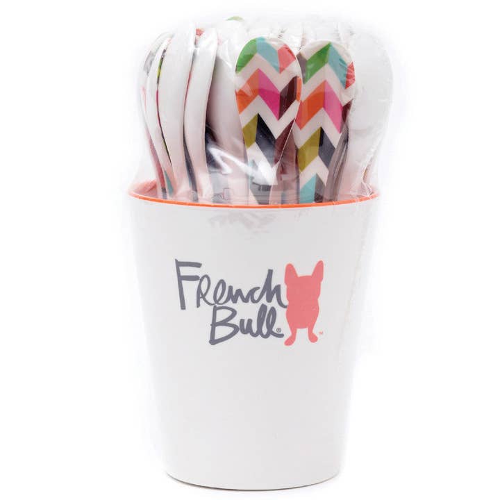 French Bull - Wholesale Table Spoon (Cutlery) - Dessert Spoon Assortment with Vessel - 50 Units