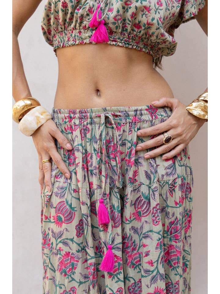 The Fox and The Mermaid – wholesale Top & skirt set – Women's – Block Printed Top and Skirt: Matching Set (Ziya )2