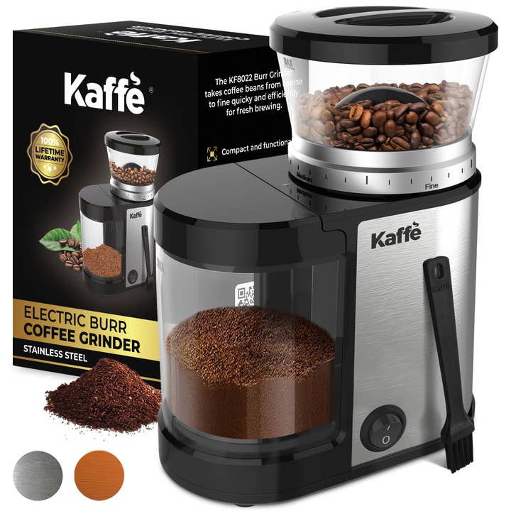 Kaffe - Wholesale Coffee Grinder - Kaffe Electric Burr Coffee Grinder Stainless Steel - 5.5 oz