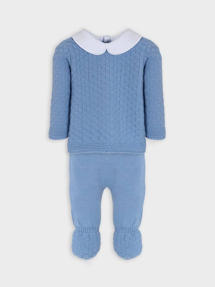 To-delt sæt med strikkede bukser og sweater for engroshandel hos Minhon