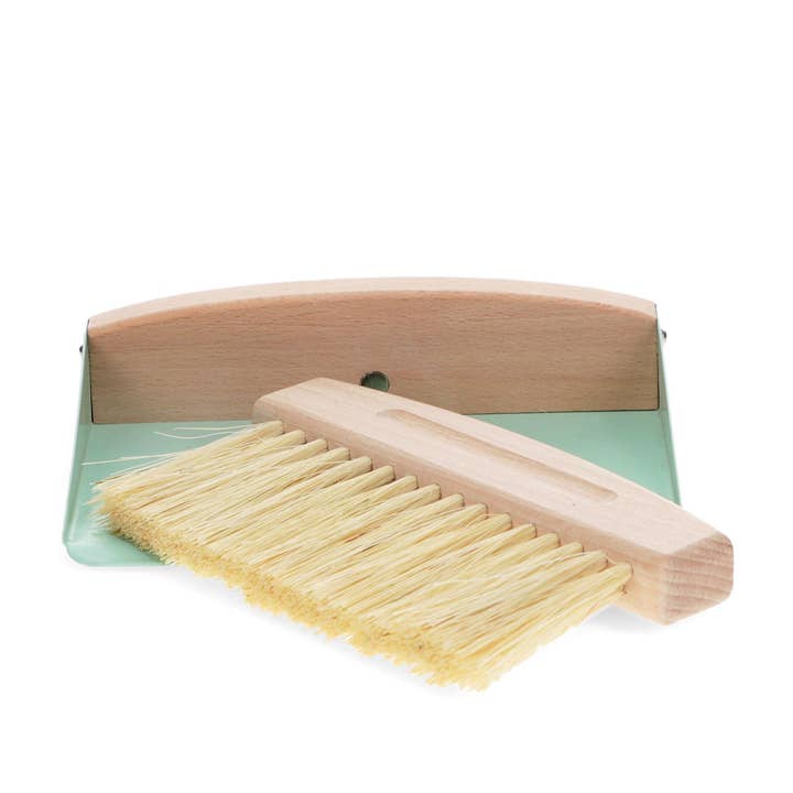 Rex London UK - Wholesale Dustpan - Wooden Table Brush And Pan Set - Pistachio