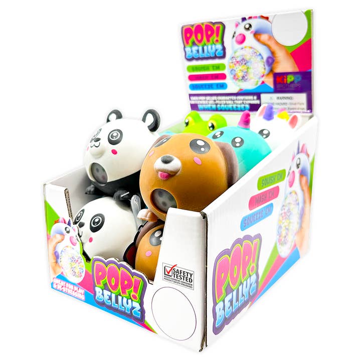 Novelty Brands - Wholesale Squishy Toy - Kids & Baby - So Much Fun! Pop Bellyz Plush Squeeze Toy - 12/Display0