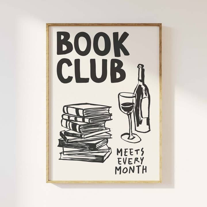 Book Club Print for wholesale by April Lane Art