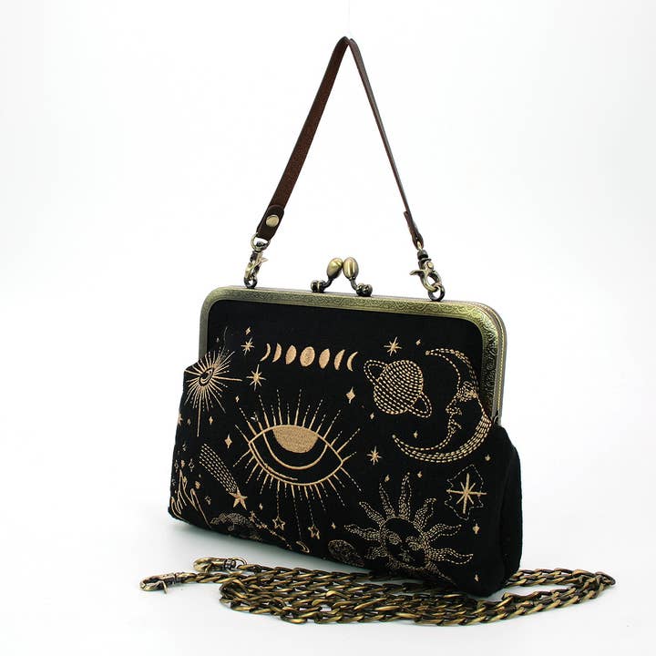 COMECO INC - Wholesale Shoulder Bag - Women's - Celestial Kisslock Bag