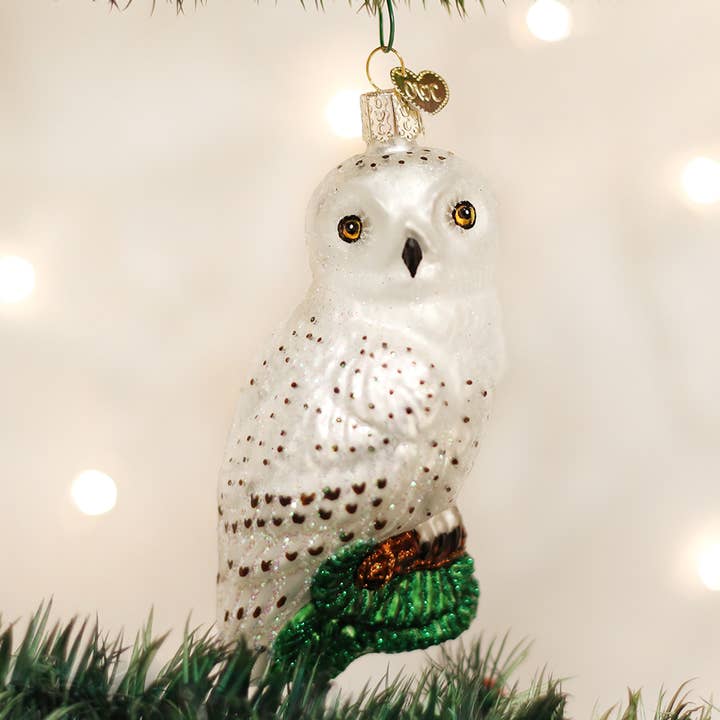 Great White Owl Ornament for wholesale by Old World Christmas