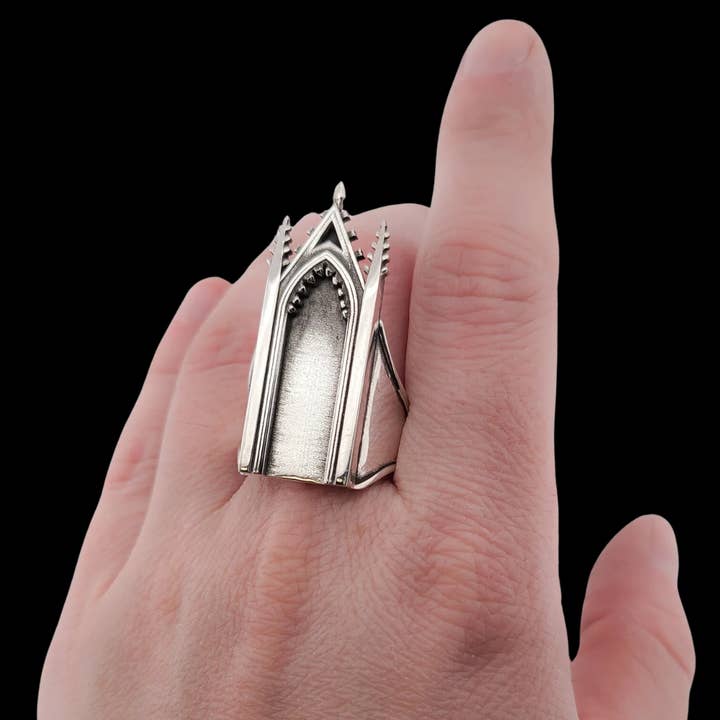 Anel da Igreja Gótica - Catedral por atacado de Inchoo bijoux inc