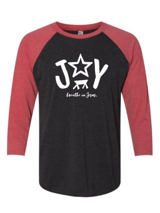JOY - Baseball T-Shirt für den Großhandel von Breathe in Jesus®
