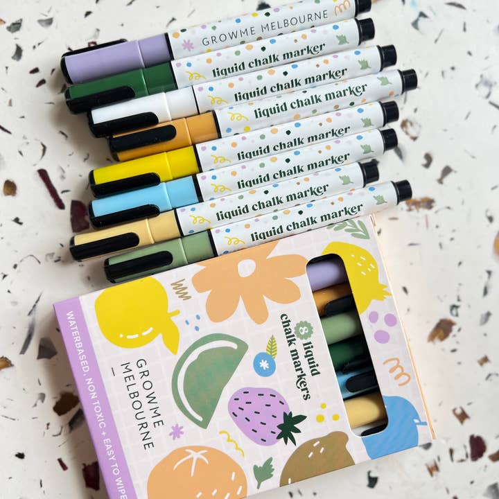 Growme Melbourne - Wholesale Chalk - Pastel Chalk Pens - 8 Pack0