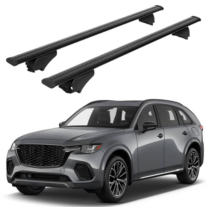 Roof Rack Cross Bars with Extended Bar Design for Mazda CX-70 2025-2026 - Black for wholesale by Erkul Auto USA