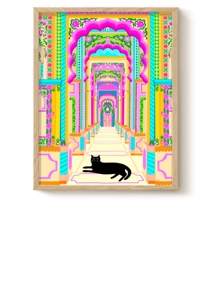 Patrika Gate Kattkonsttryck Väggdekor Illustrationer för wholesale av The Paper Tail