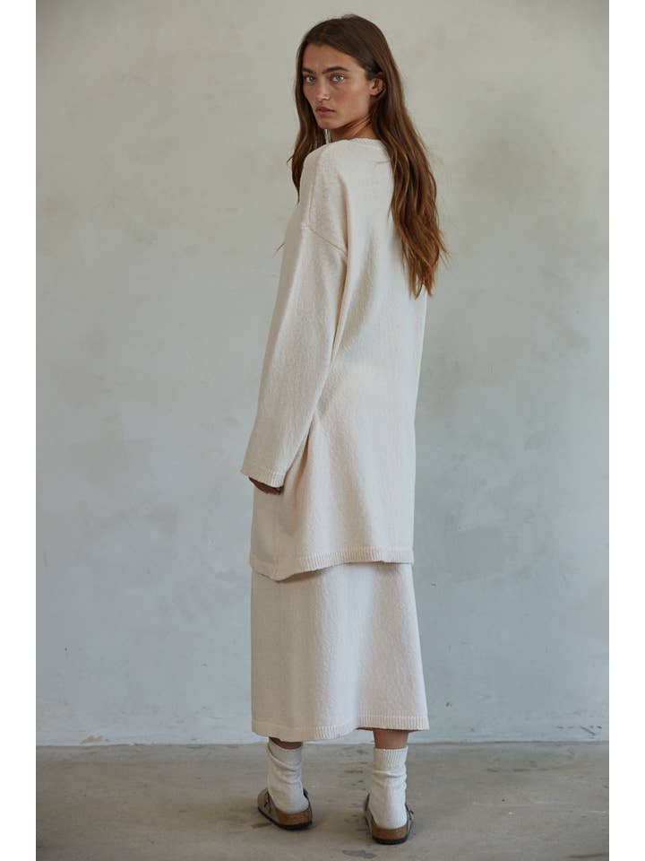 By Together - Wholesale Cardigan - Women's - W1641 | Knit Sweater Cotton Long Sleeve Midi Cardigan1