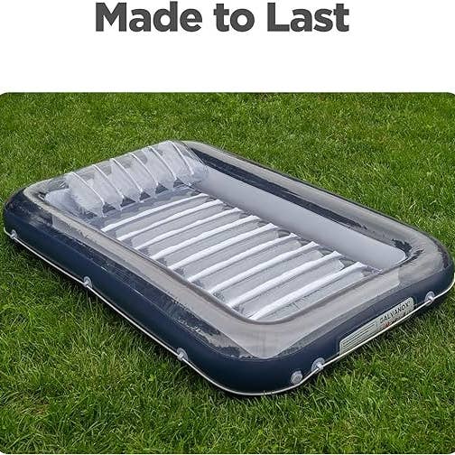 BARSUPPLY - Vente Jeu gonflable - Lit de piscine flottant XL, chaise longue gonflable, radeau, flotteur pour la natation/le bronzage, 70 « x 49", bleu marine