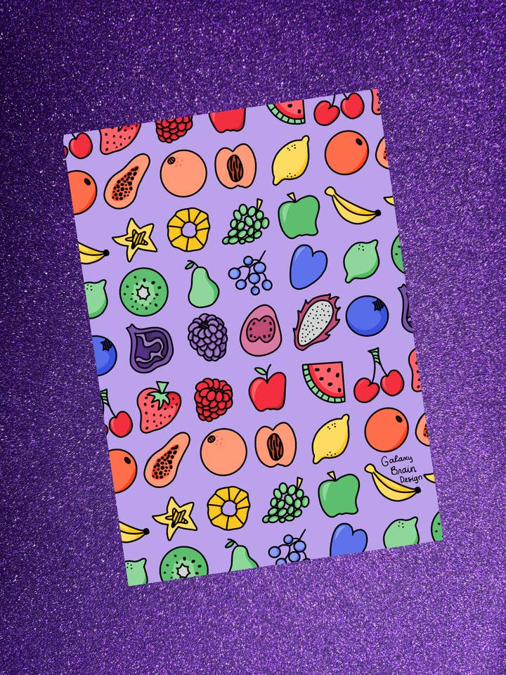 Fruchtaufkleberbuch für den Großhandel von Galaxy Brain Design