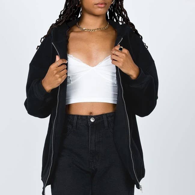 HIDDENBRAND - Wholesale Hoodie - Women's - Zip up oversized hoodie30