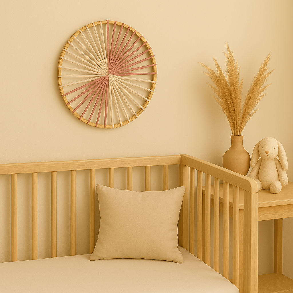 Atelier HM Design - Wholesale Wall Accent - Handwoven wall decoration - Pink and cream1