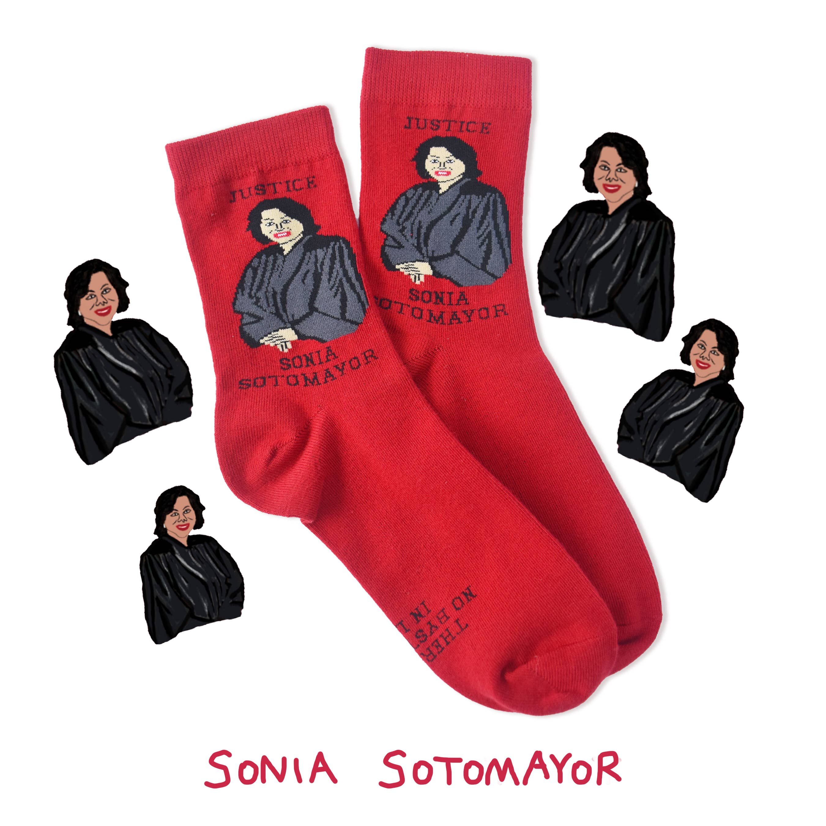 Maggie Stern Stitches - Wholesale Socks - Women's - Sonia Sotomayor Ankle Socks Medium0