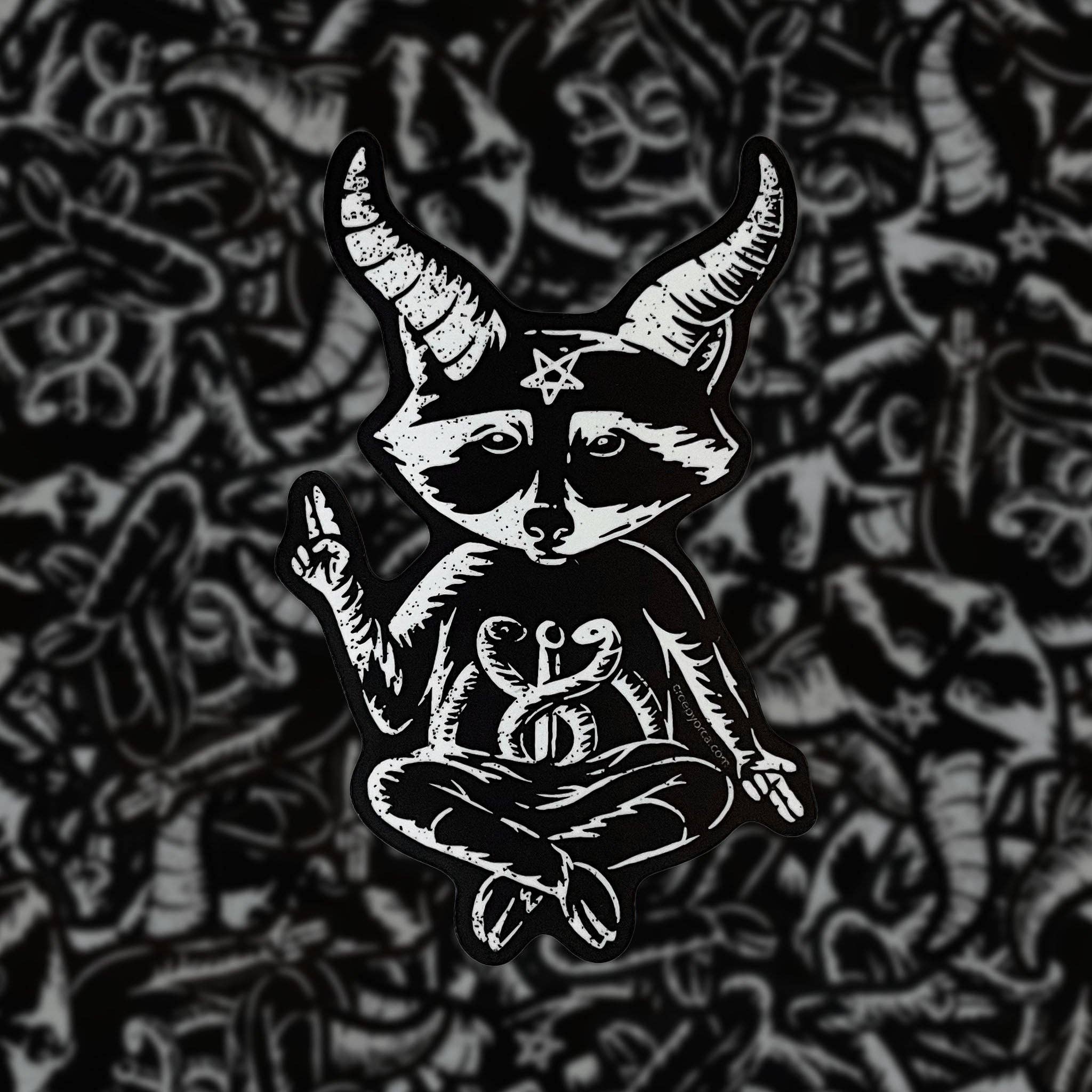 Creepy Orca Supply Company - Wholesale Sticker - Eat Trash Hail Satan Kiss Cut Sticker2