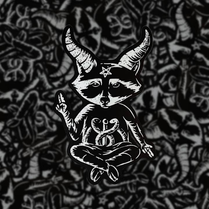 Creepy Orca Supply Company - Wholesale Sticker - Eat Trash Hail Satan Kiss Cut Sticker2