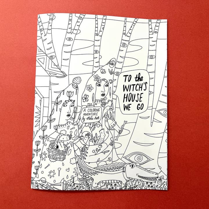 To the Witch's House We Go - Coloring Book w/handcut pages for wholesale by Erika Rier