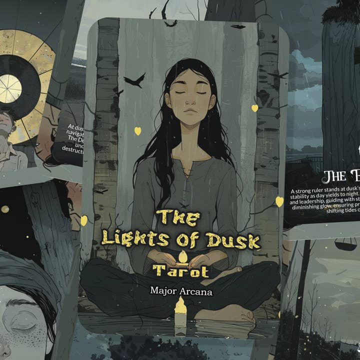 Ibiza Tarot USA – wholesale Tarot cards – The Lights of Dusk Tarot - 22 Major Arcana - A unique spiritual journey - Embracing the transitions and mysteries of twilight and dawn.4