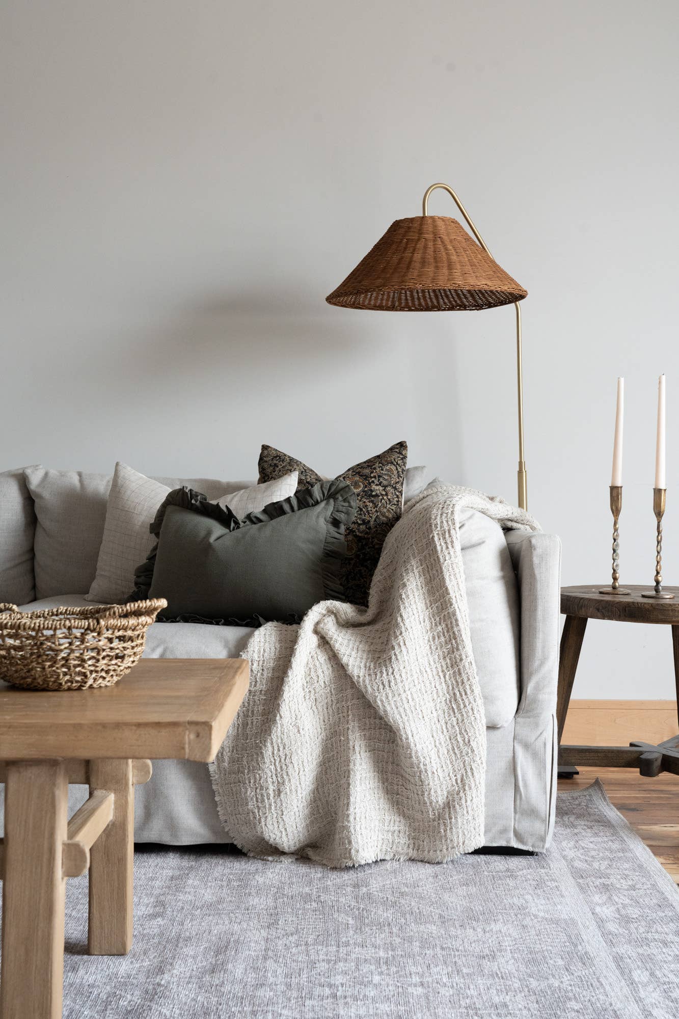 Rug & Weave - Wholesale Throw Pillow Cover - SAGE Ruffle Pillow 1