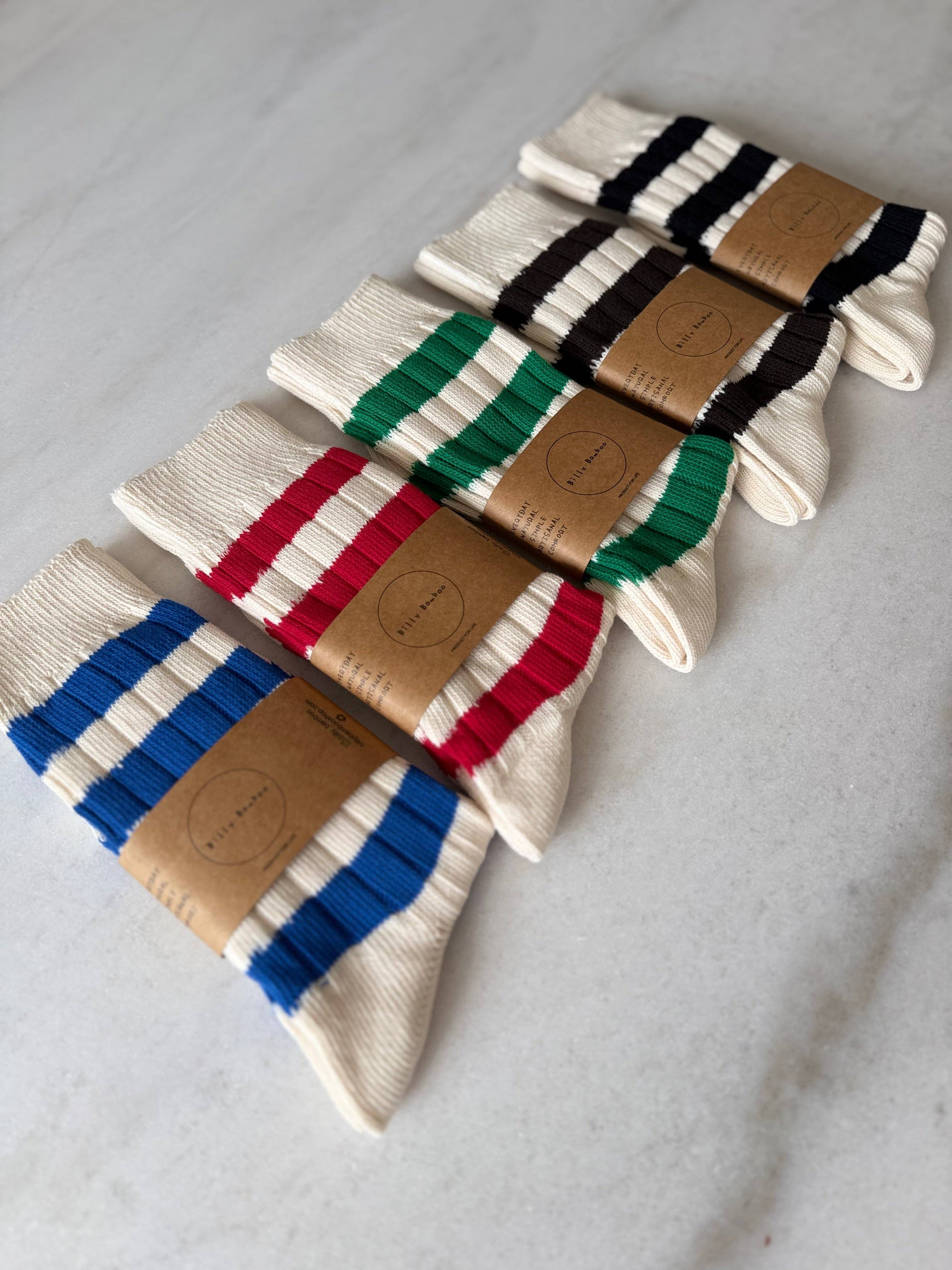 Billy Bamboo – Meias - Unissexo por atacado – MEIAS ALTAS COM RISCA COLORIDA25