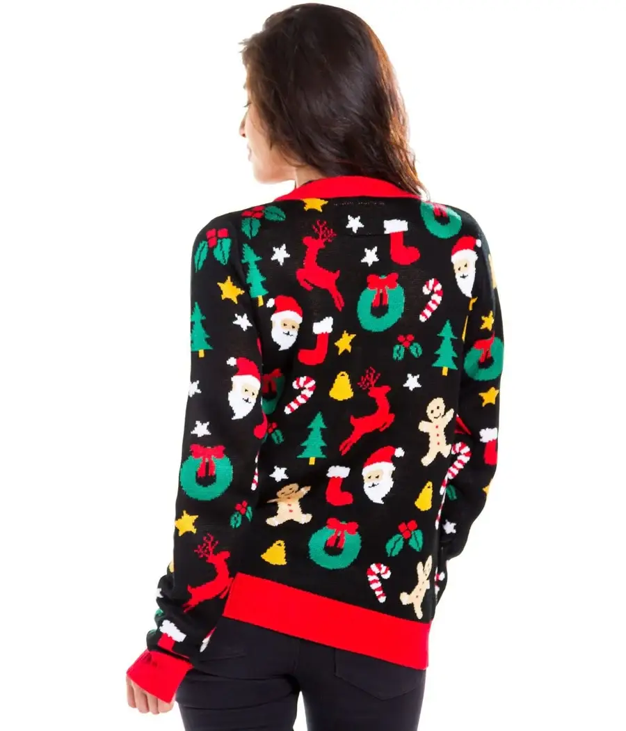 Tipsy Elves - Wholesale Cardigan - Women's - Cookie Cutter Cardigan - Women's Cute Christmas Sweater2