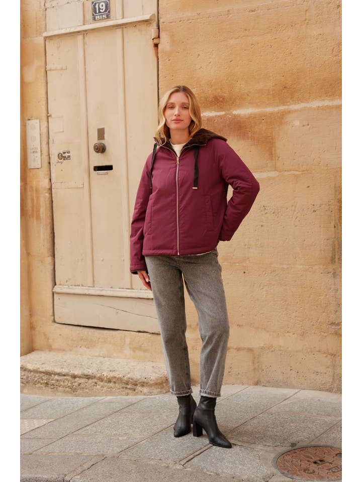 Attrait Paris - Wholesale Parka - Women's - Short hooded parka, reversible fur3