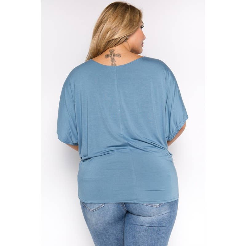 Curve Market - Wholesale Knit Top - Women's - PLUS SIZE BATWING KNIT TOP2