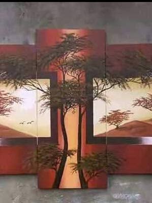 Pintura natural de árboles en la naturaleza, pintura al óleo sobre lienzo. para venta al por mayor de Delight merchants