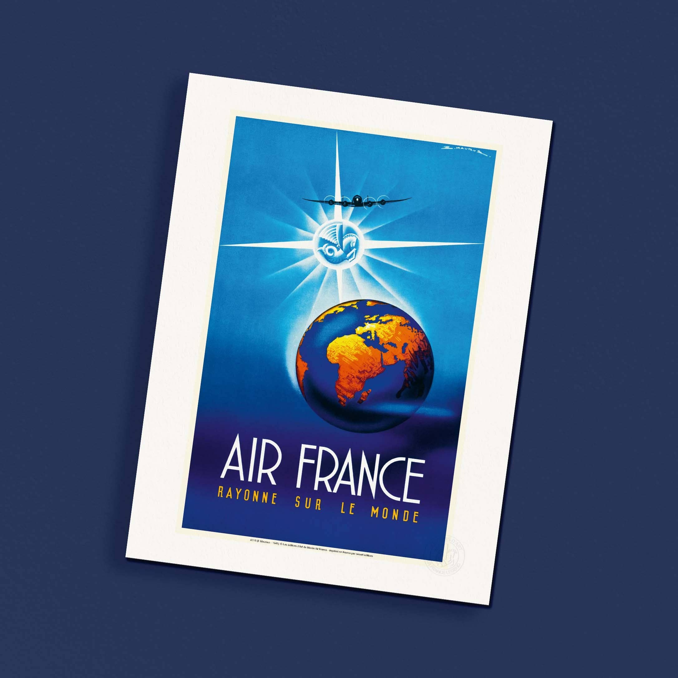 Oneart - Vente Poster - Affiche Air France / Rayonne Sur Le Monde - AFL00181