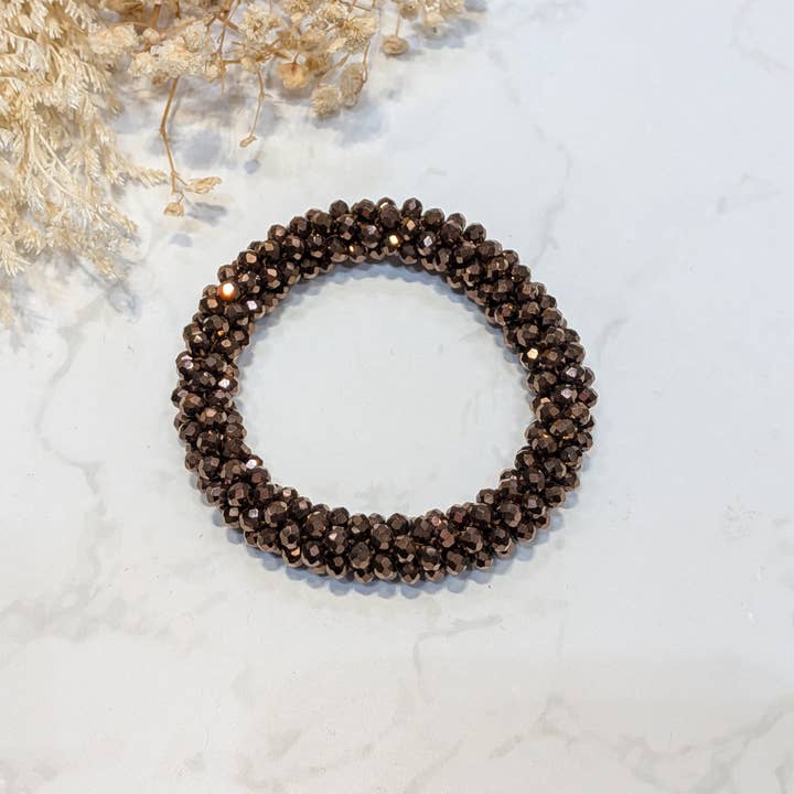 LOLO & YAYA - Wholesale Link & Chain Bracelet - Black-tone crystal effect bracelet31