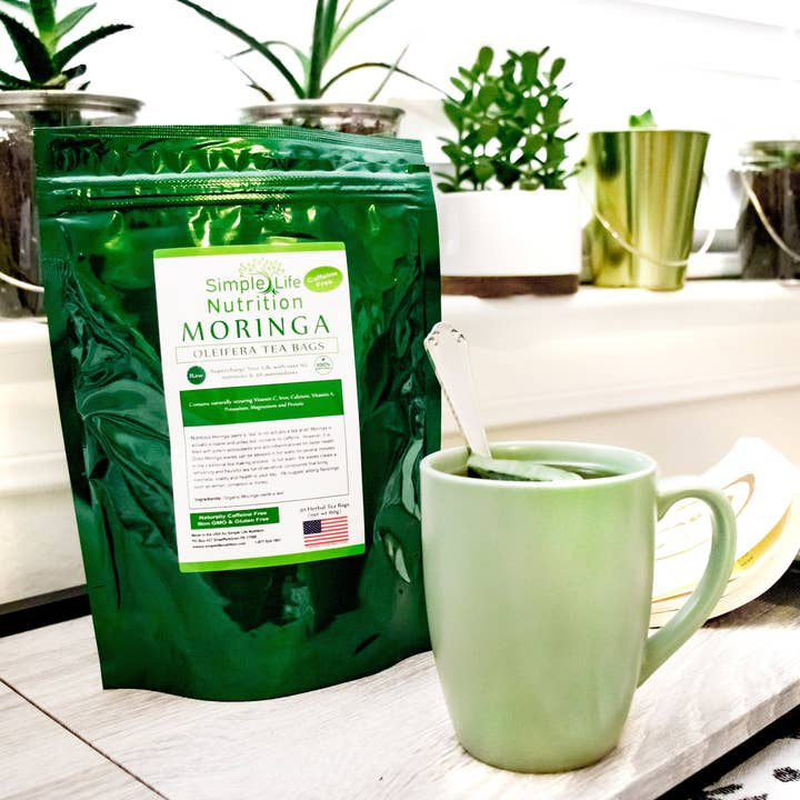 Simple Life Nutrition – Chá de saúde/Detox por atacado – Chá de Moringa 100% Orgânico